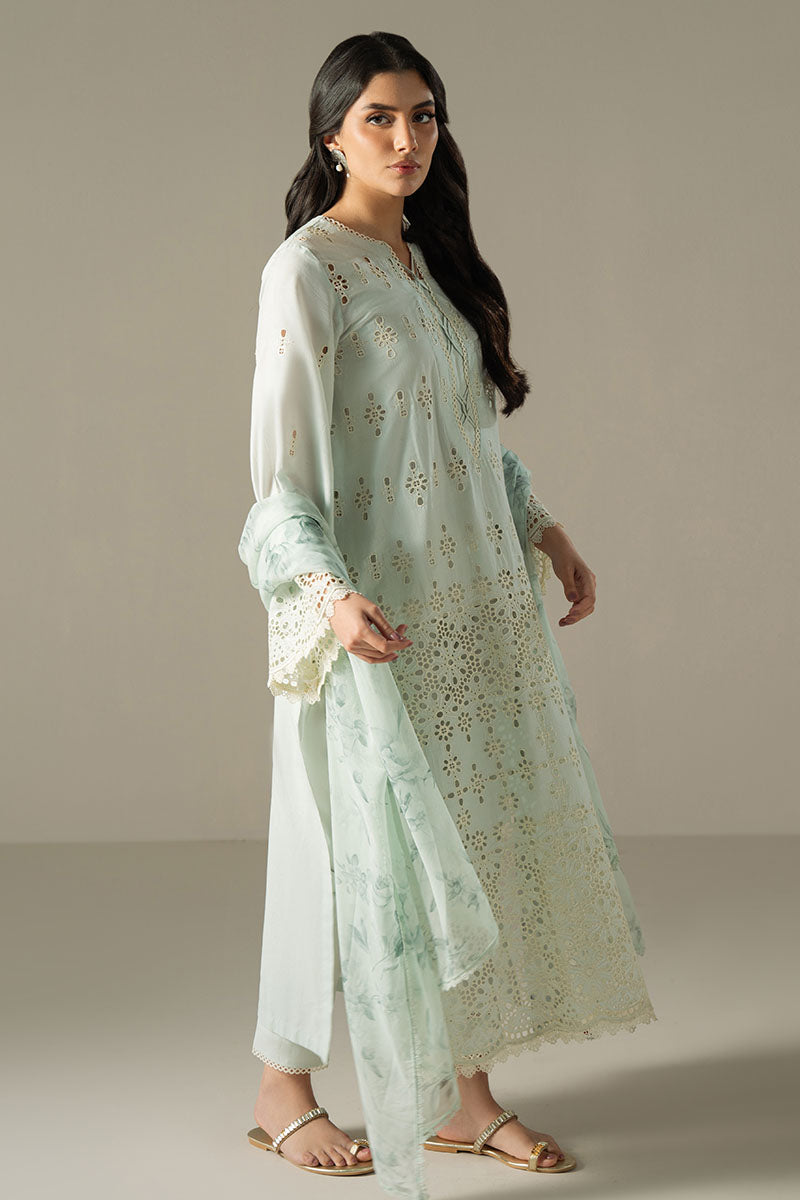 Cross Stitch | Chikankari Lawn 25 | BLUE AURA