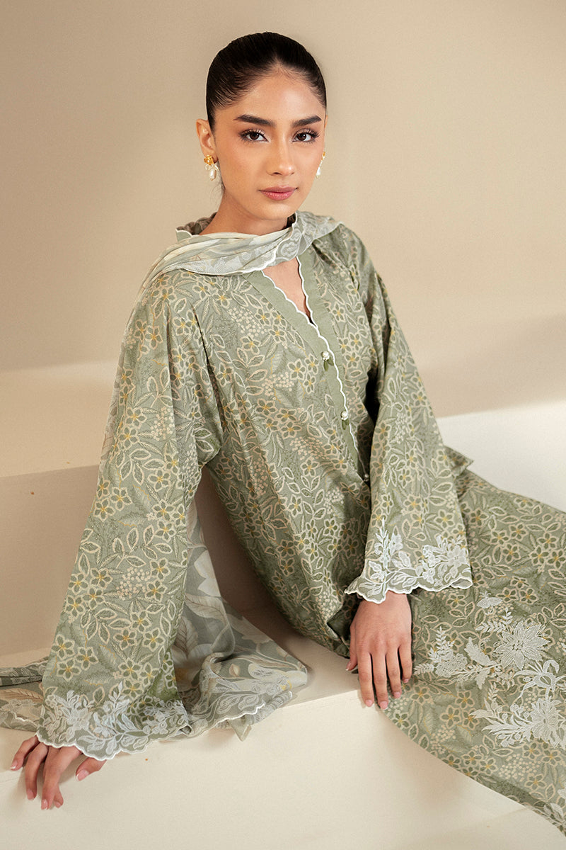 Cross Stitch | Daily Lawn 24 | SAGE BREEZE-3 PIECE LAWN SUIT