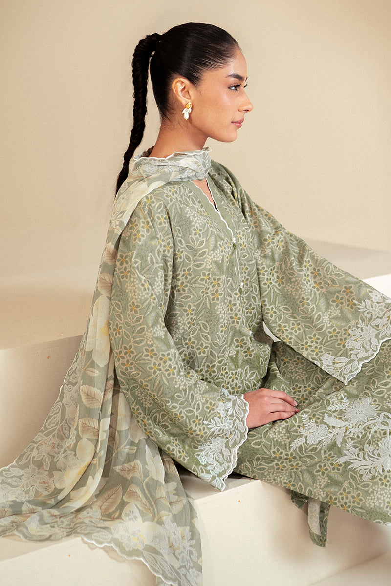 Cross Stitch | Daily Lawn 24 | SAGE BREEZE-3 PIECE LAWN SUIT