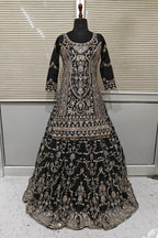 Classy Lehenga in  Resham and sequins with long top