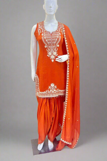 Classy handwork Patiala suit
