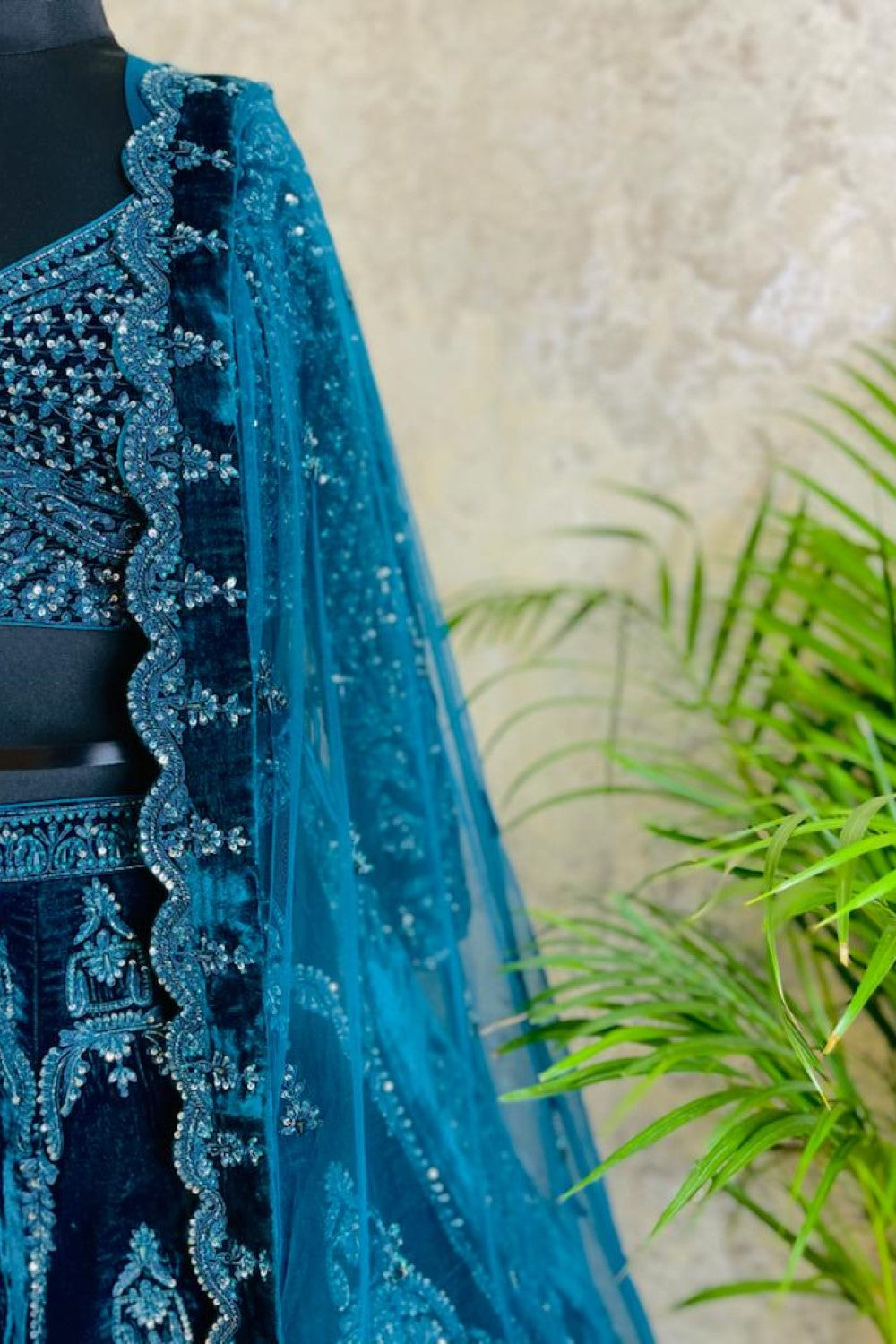 Hand embroidered bridal lehenga