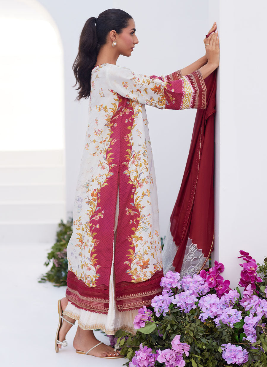 Farah Talib Aziz | Zaza Prints 24 | SANGRIA TRELLIS SHIRT AND DUPATTA