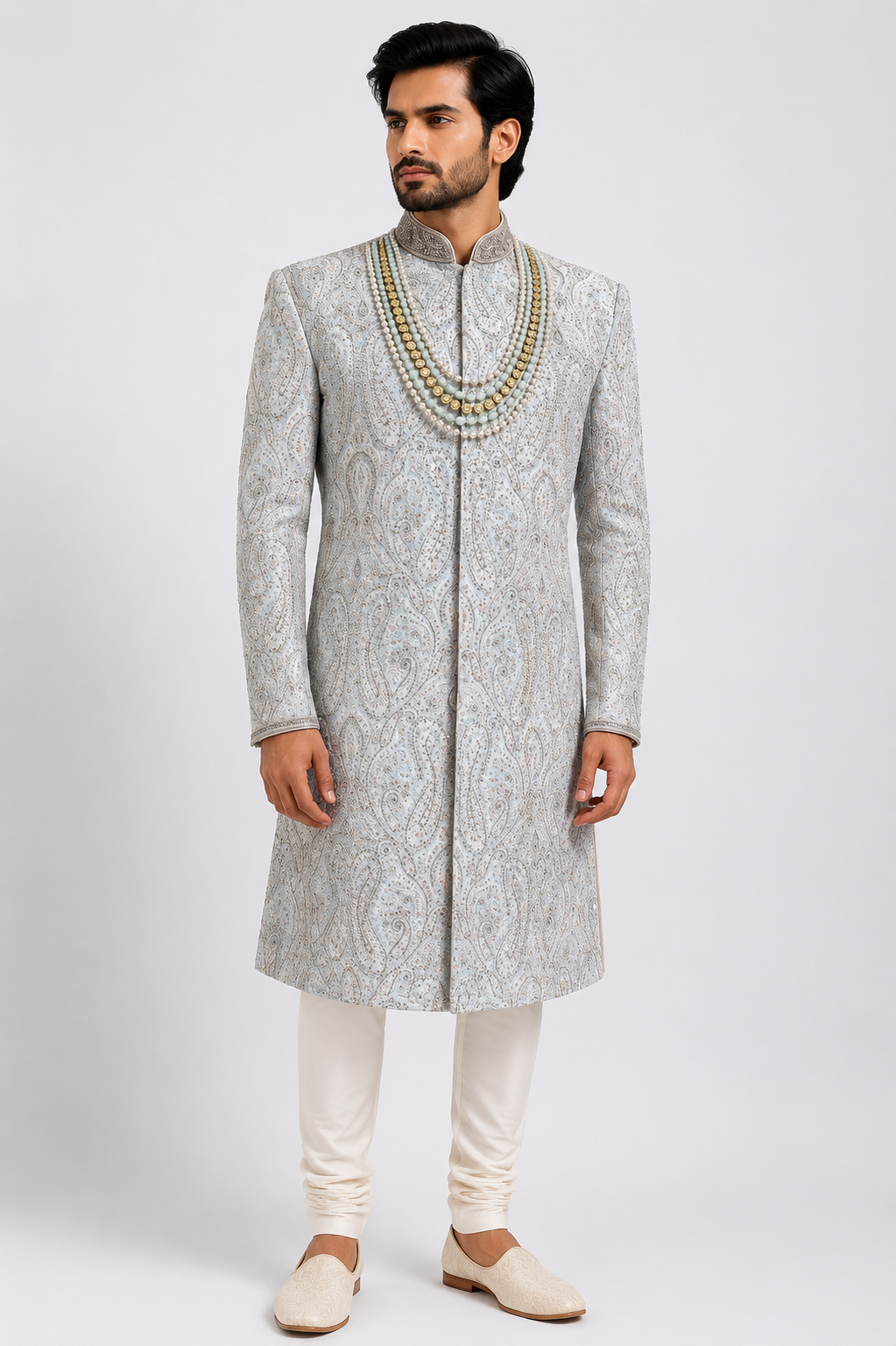 Classic Ivory Sherwani with Regal Charm