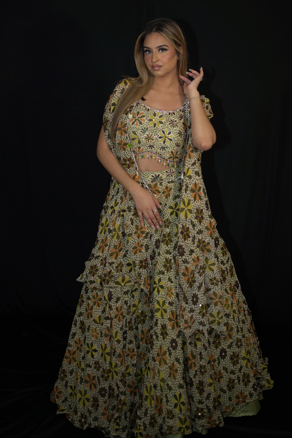 Yellow multi Color Printed Lehenga Main image