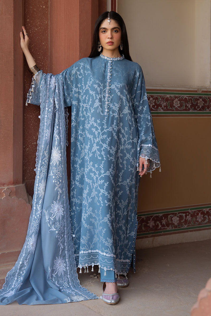 Cross Stitch | Eid Lawn Edit 25 | SILVER MIST