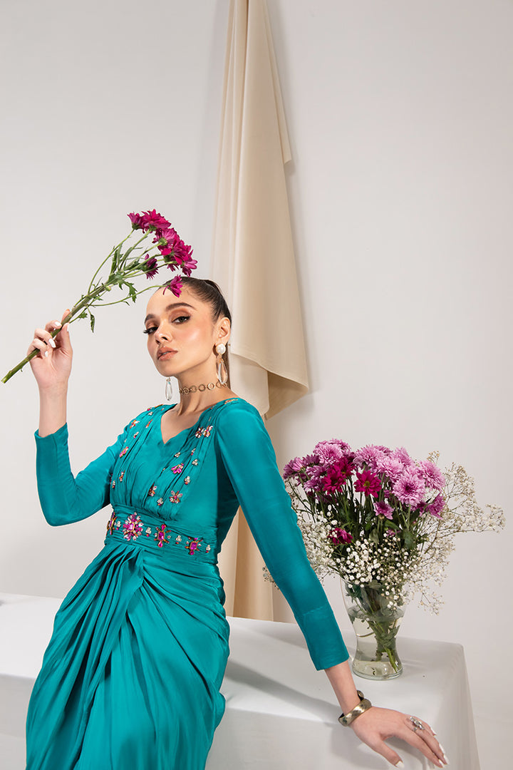 Maria Osama Khan | Tiffany Formals | Aquamarine
