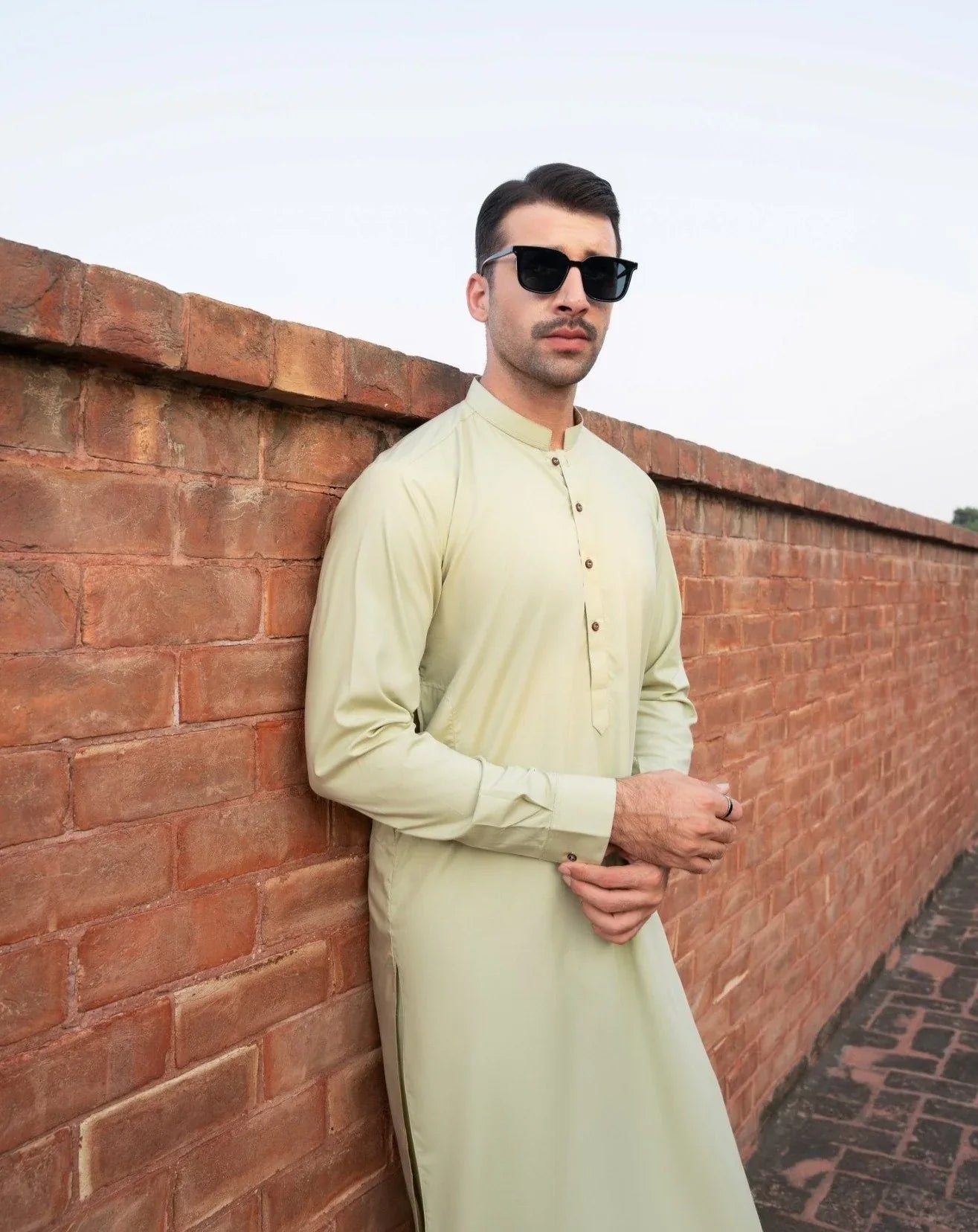 Mint Kurta Trouser/Shalwar - Men