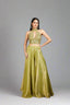 Stunning olive green lehenga set with intricate embroidered blouse