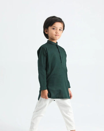 Pine Cotton Kurta Trouser - Kids