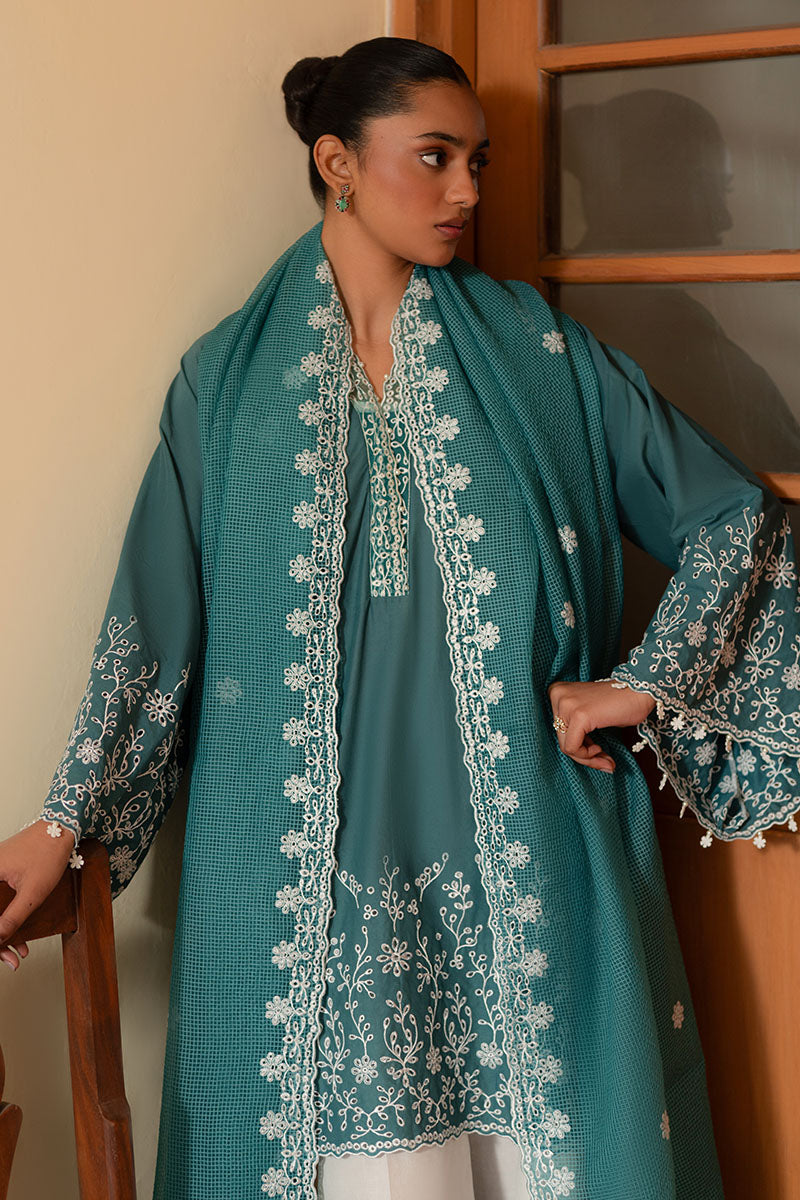 Cross Stitch | Mahiri Lawn 25 | TEAL DREAM