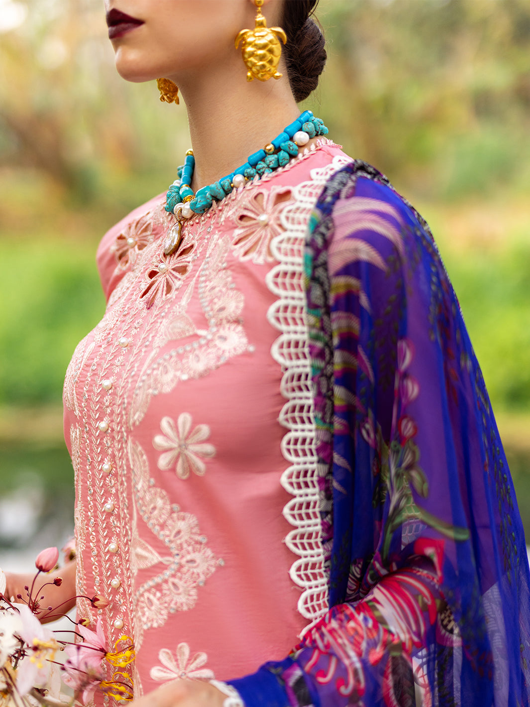 Roheenaz | Dahlia Embroidered Lawn 24 | Orchid