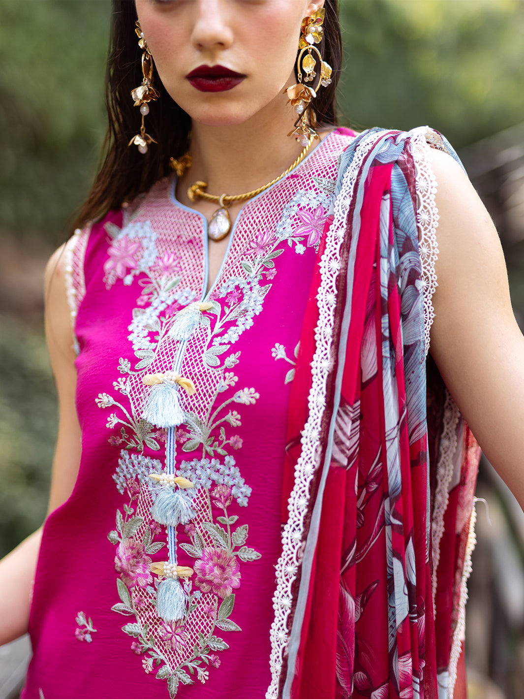Roheenaz | Dahlia Embroidered Lawn 24 | Camellia