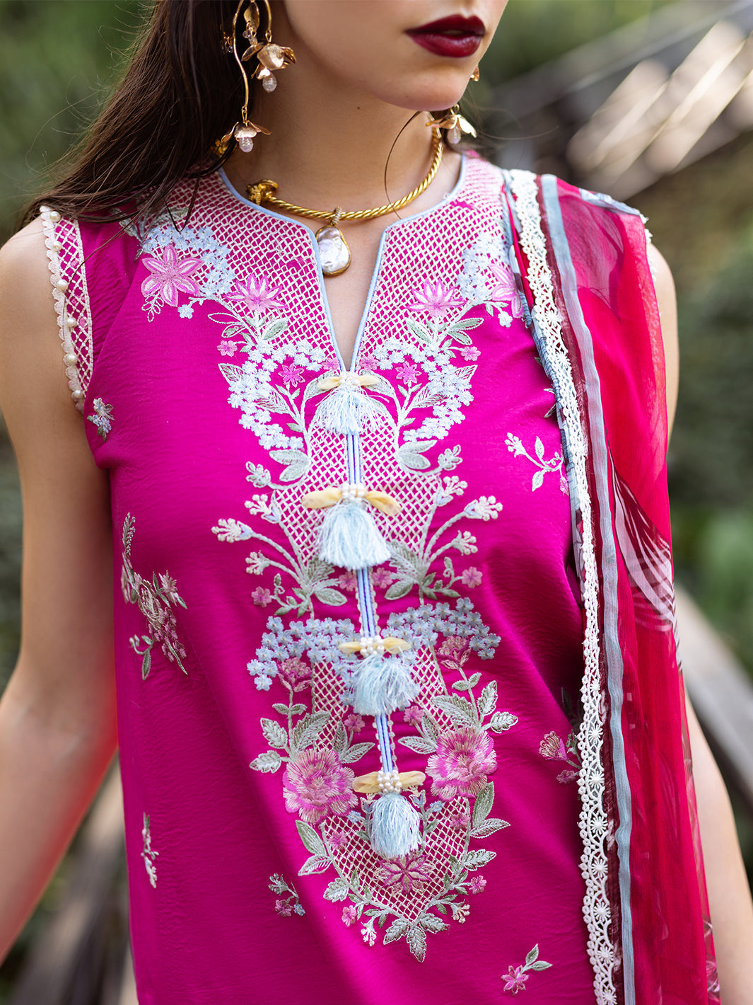 Roheenaz | Dahlia Embroidered Lawn 24 | Camellia