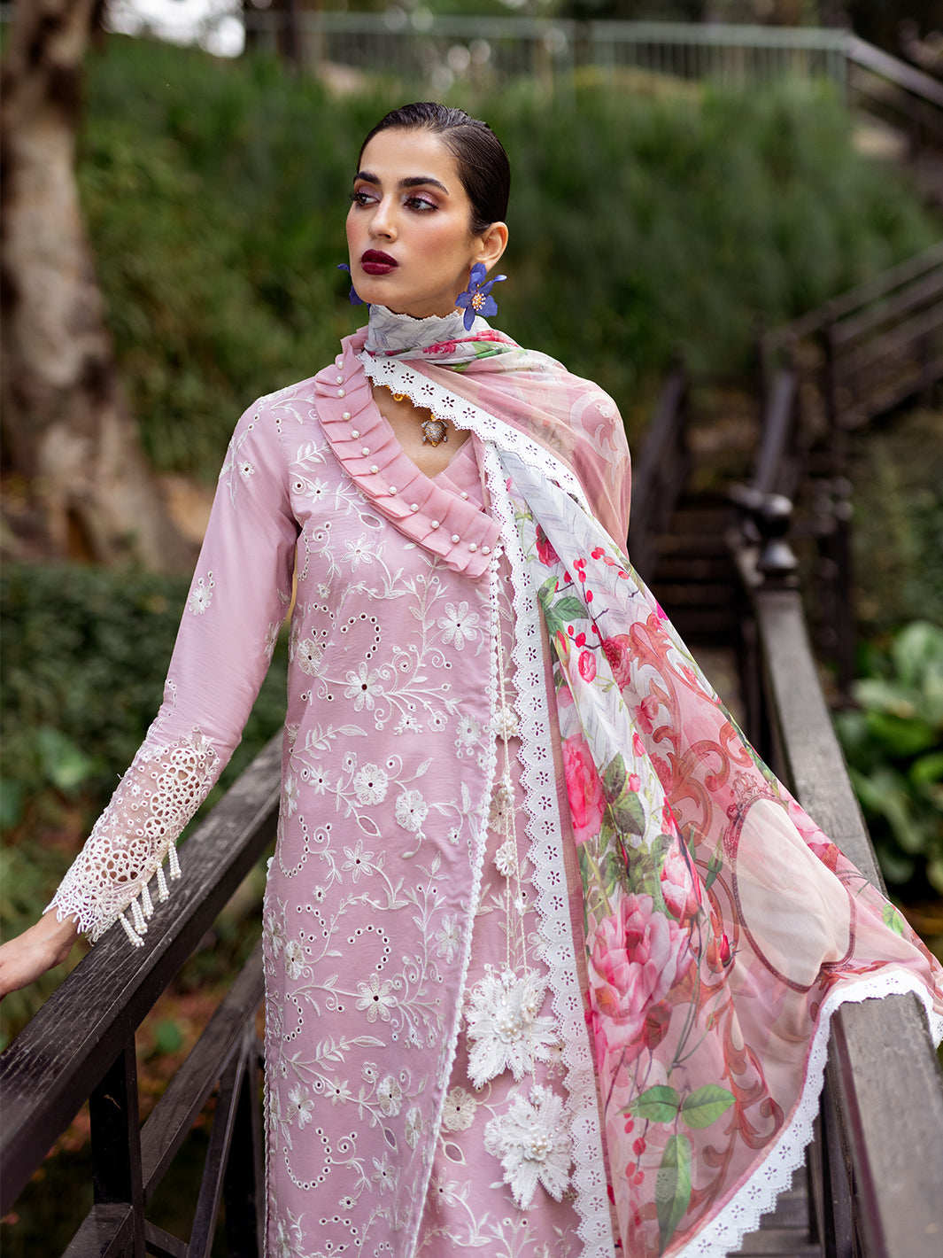 Roheenaz | Dahlia Embroidered Lawn 24 | Lily