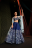 Dreamy blue lehenga with resham and sequins work