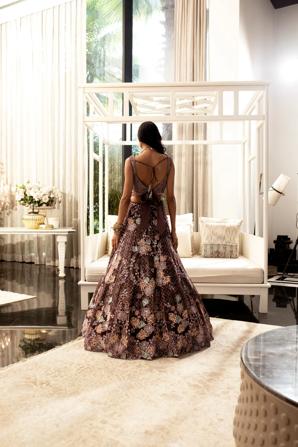 Multi color resham and sequins work