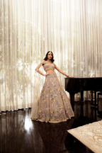Elegant sequins and mirror work lehenga
