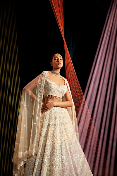 Stunning lehenga made in Swarovski and sequins