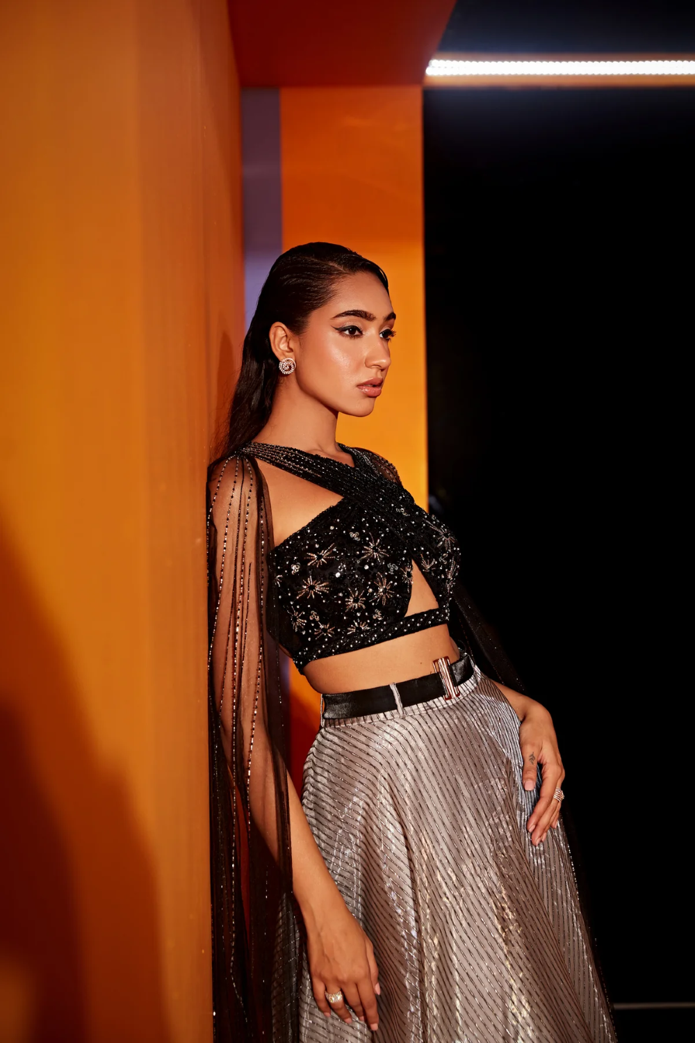 Stunning Black sequins work lehenga