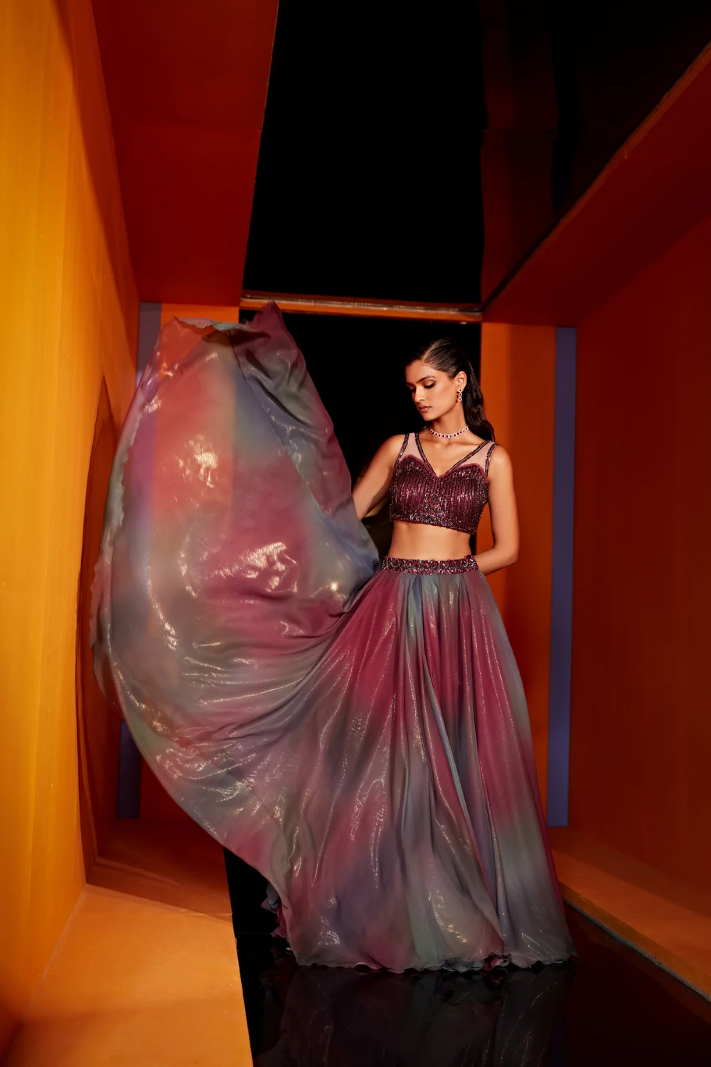 Dual shaded lehenga perfect  for any occasion