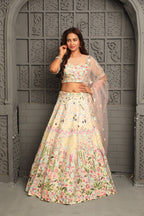 Classy Resham with multicolor thread work in pure silk fabric