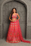 Dreamy red lehenga with all sequins and zardosi work