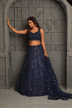 Beautiful tone on tone sequins lehenga set