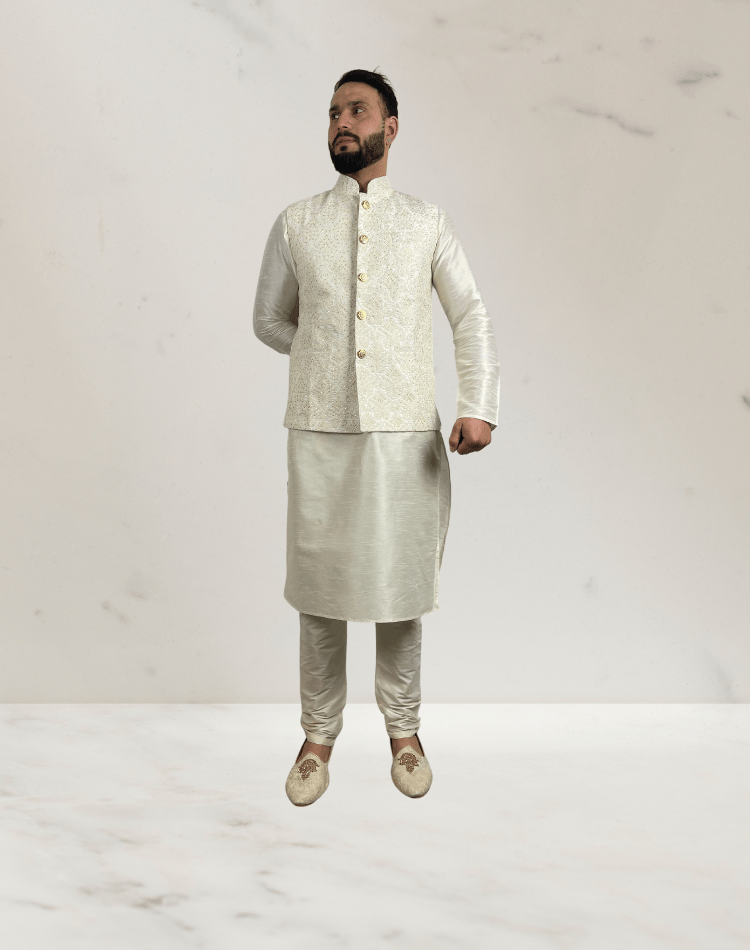 Mens waistcoat sale kurta